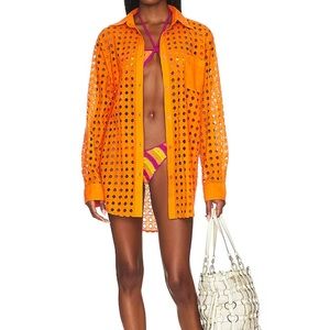 Solid & Striped Oxford Tunic in Marmalade